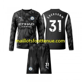 Maillot/Tenue Manchester City Ederson Moraes 31 Gardien Enfant Quatrième 2024/2025 Manche Longue